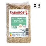 Sabarot - Lot X3 Petit Épeautre Du Velay Cuisson 10min - Sachet 1kg SABAROT