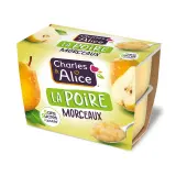 CHARLES & ALICE La poire en morceaux sans sucres ajoutés