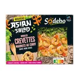Sodebo Asian Salade nouilles crevettes au curry avec fourchette, 320g
