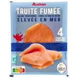 Auchan Truite de Mer Fumée au Bois de Hêtre, 4 tranches - 100g