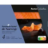 Auchan Collection Saumon de Norvège Fumé au Bois de Hêtre, 4 tranches - 160g
