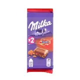 Milka Lait éclats de caramel daim, 2x100g