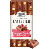 Nestlé Les Recettes de l'Atelier Chocolat au lait cranberries et amandes, 170g