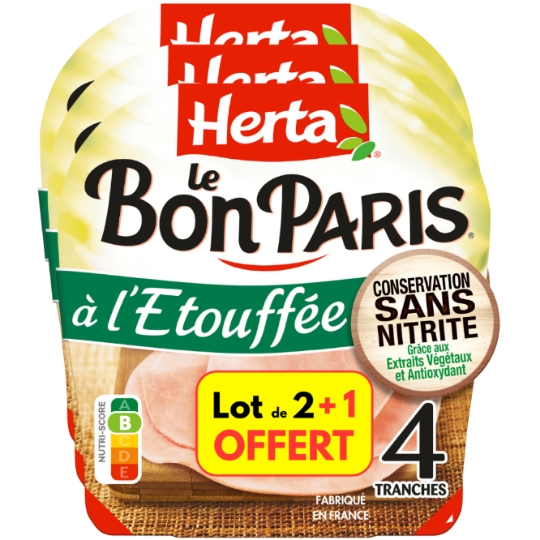 Jambon à l'étouffée sans nitrite HERTA