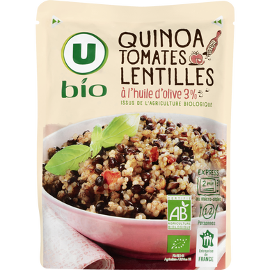 Quinoa lentilles et tomates  boîte de 250g