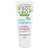 Crème hydratante hypoallergénique peaux sensibles et réactives famillebio hydra aloé véra SO'BIO ETIC, 100ml