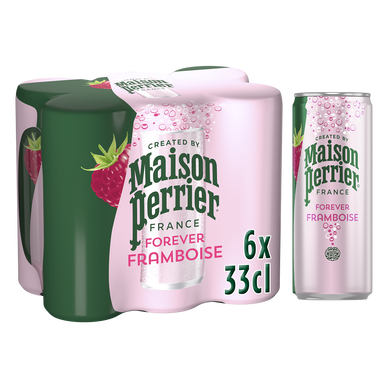 Boisson gaz.MAISON PERRIER FOREVER framboise 6x33cl