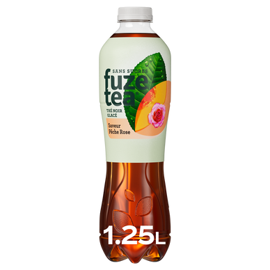 Boisson Thé glacé pêche rose sans sucres FUZETEA - Bouteille 1,25L