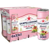 Boisson Eau Gazeuse aromatisée Pêche Thé Blanc SAN PELLEGRINO MOMENTI- 6x33cl
