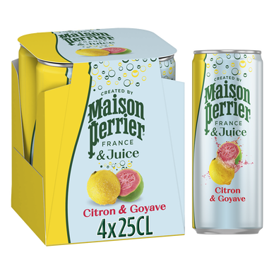 Boisson Gazeuse Citron Goyave MAISON PERRIER MAGNETIC JUICE 4x25cl