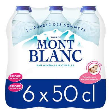 Eau minérale Mont blanc 6x50cl
