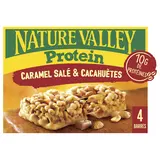 Barres céréales Protéine caramel & cacahuètes NATURE VALLEY, 4x40g
