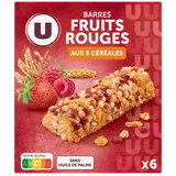 Barre de céréales fruits rouges 108g