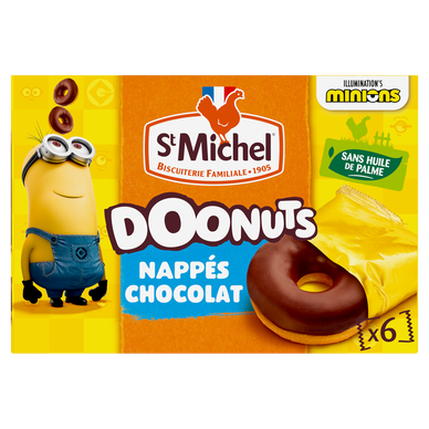 Gâteaux Doonuts nappés chocolat SAINT MICHEL x6 180g