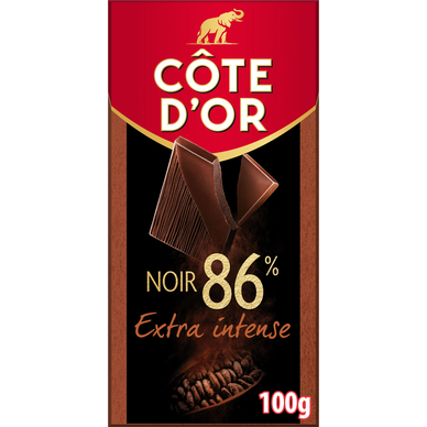 Chocolat noir 86% intense dégustation COTE D'OR, tablette 100g