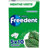 Chewing-gum Menthe verte sans sucres FREEDENT 5x10 dragées