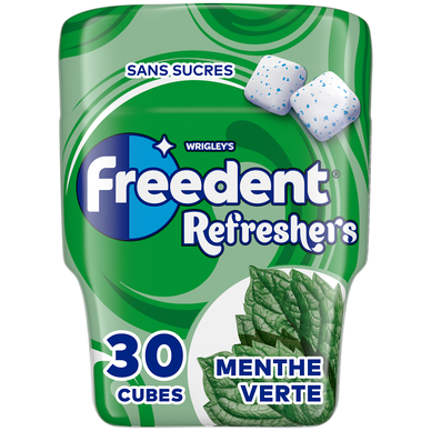 Chewing-gum Refreshers Menthe verte sans sucres FREEDENT x30
