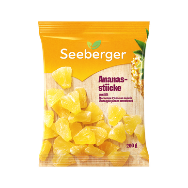 Ananas séché en morceaux, Seeberger, Sachet 200g