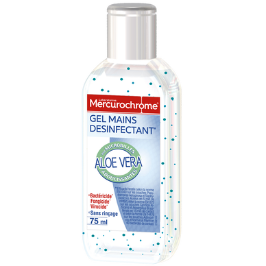 Gel mains désinfectant aloe véra MERCUROCHROME, 75ml