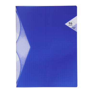 Cahier piqûre 96 pages Seyès bleu - 24x32cm