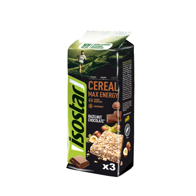 Barre Céréales Max Nuts Chocolat ISOSTAR - x3, 165g