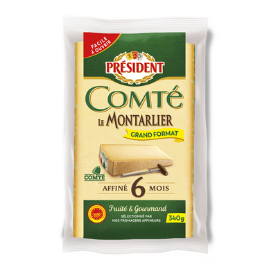 Comté AOP affiné 6 mois PRESIDENT Le Montarlier - 340g