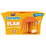 DANETTE flan vanille sur coulis de caramel DANONE 4x95g