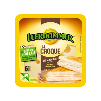 Fromage spécial croque monsieur LEERDAMMER 6 tranches - 150g