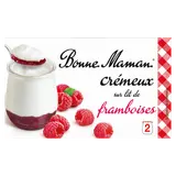 Crémeux lit de framboise BONNE MAMAN 2x125g