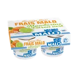 Fromage frais mandarine citron vert MALO 4x100g