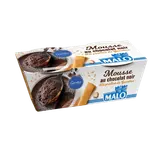 Mousse aux oeufs chocolat noir sur lit de gavottes MALO 2x70G