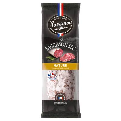 Auvernou Saucisson Sec Nature Qualité Supérieure, 250g