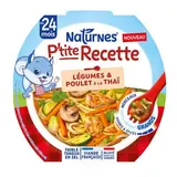 Naturnes® - P'tite Recette Légumes et Poulet à la Thaï Assiette bébé dès 24 mois, 250g