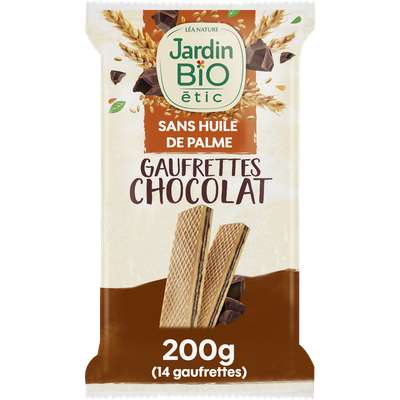 Fine gaufrette fourré chocolat BIO, Jardin Bio  (200 g)