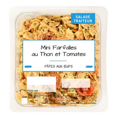Mix Buffet Salade Thon Farfalles et Tomates, 800g