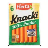 Knacki 100% poulet, Herta (x 6, 210 g)