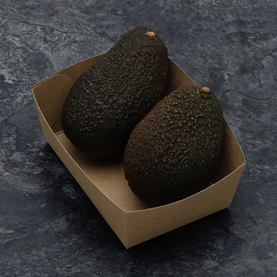 Avocat Hass, BIO, calibre 18, Pérou, barquette 2 fruits