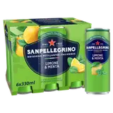 Boisson Gazeuse aromatisée Limone & Menta SAN PELLEGRINO - 6x33cl