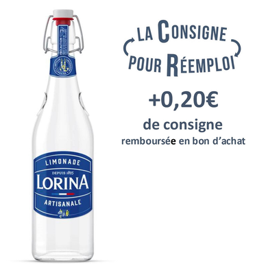 Limonade Artisanale Nature LORINA - Verre Consigné 75cl