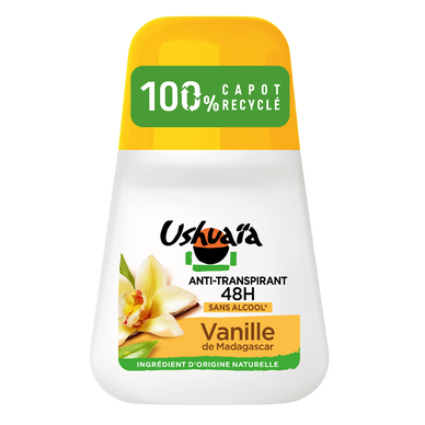 Déodorant vanille de polynésie efficacité 48h USHUAÏA - bille 50 ml