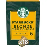 STARBUCKS Capsules de café blonde espresso roast intensité 6 compatibles Nespresso