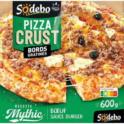 Sodebo Pizza Crust Mythic Boeuf Sauce Burger, 600g