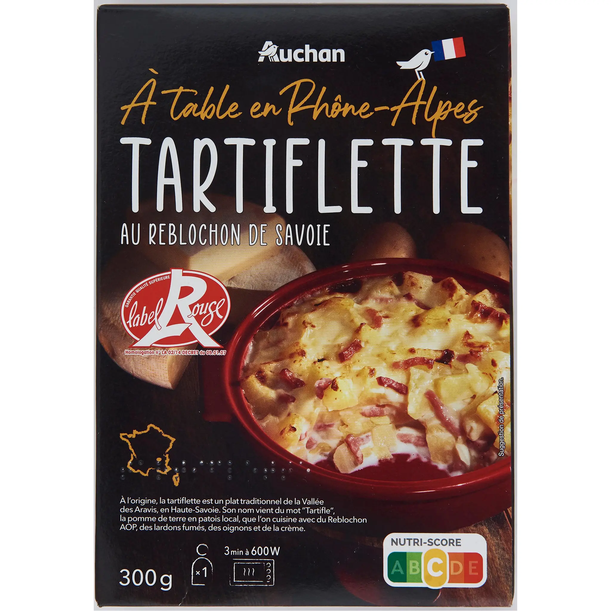 AUCHAN TERROIR Tartiflette au Reblochon de Savoie Label rouge