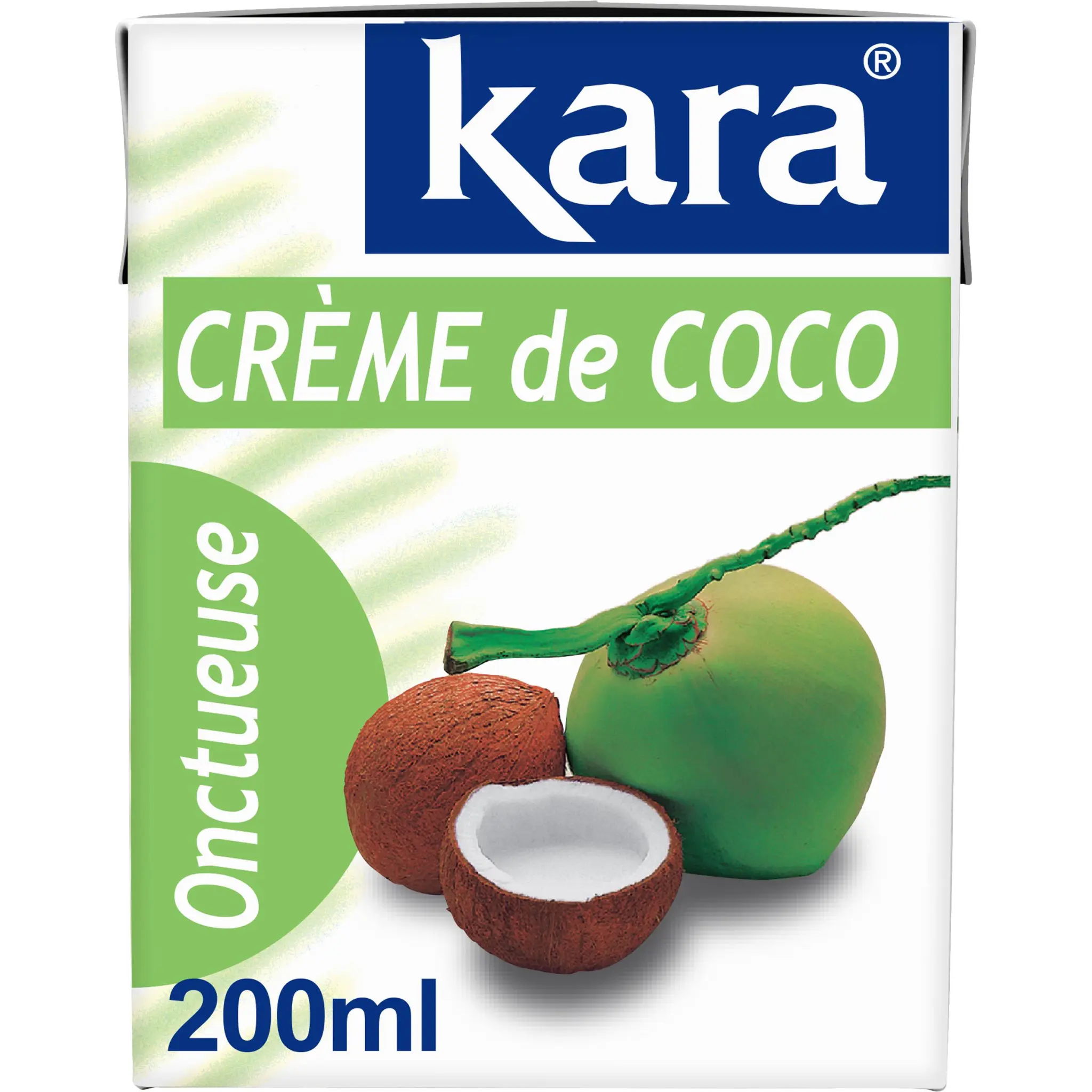 KARA Crème de coco 90% d'extrait de coco fraîche brique