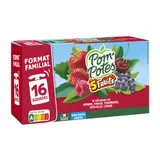 Compote 5 fruits pomme fraise framboise myrtille cerise sans sucres ajoutés POM'POTES