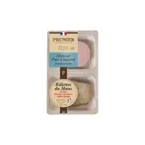 Prunier Mousse Pur Canard et Rillettes du Mans Label Rouge, 2x50g