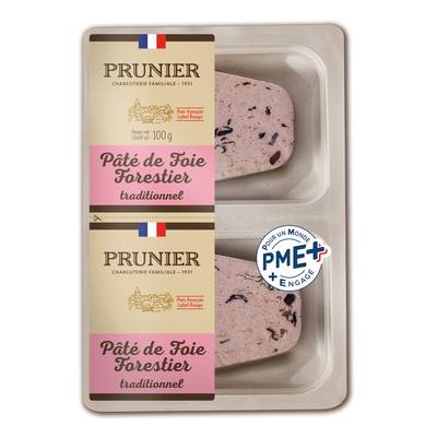 Prunier Pâté de Foie Forestier Traditionnel, 2 tranches - 100g