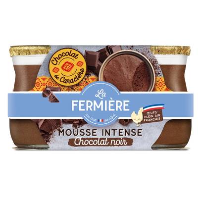 La Fermière Mousse Intense au Chocolat Noir, 2x70g