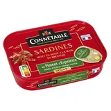 Connetable Sardines à l'Huile d'Olive Vierge Extra et piment d'Espelette Doux en conserve, 135g