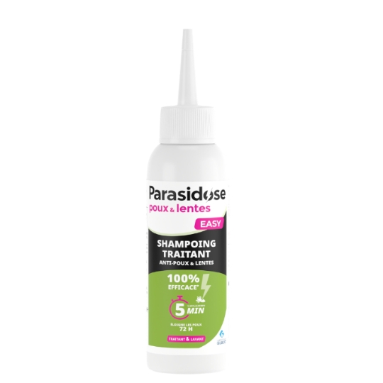 Shampooing Anti-Poux et Lentes Traitant et Lavant PARASIDOSE